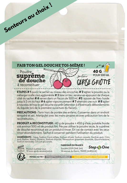 Lot 3 recharges - Suprême de douche - Senteurs au choix !