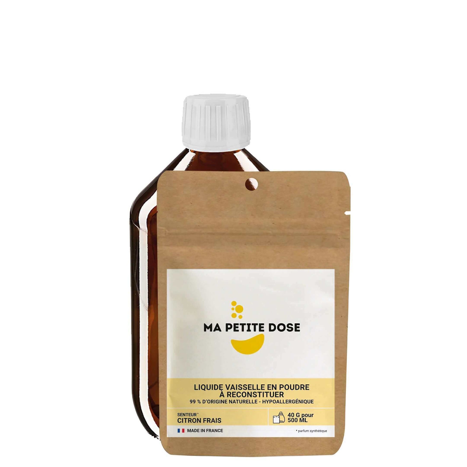 Kit Liquide Vaisselle Citron 500ml - Ma Petite Dose STEP ONE Kit Liquide Vaisselle Citron 500ml - Ma Petite Dose STEP ONE