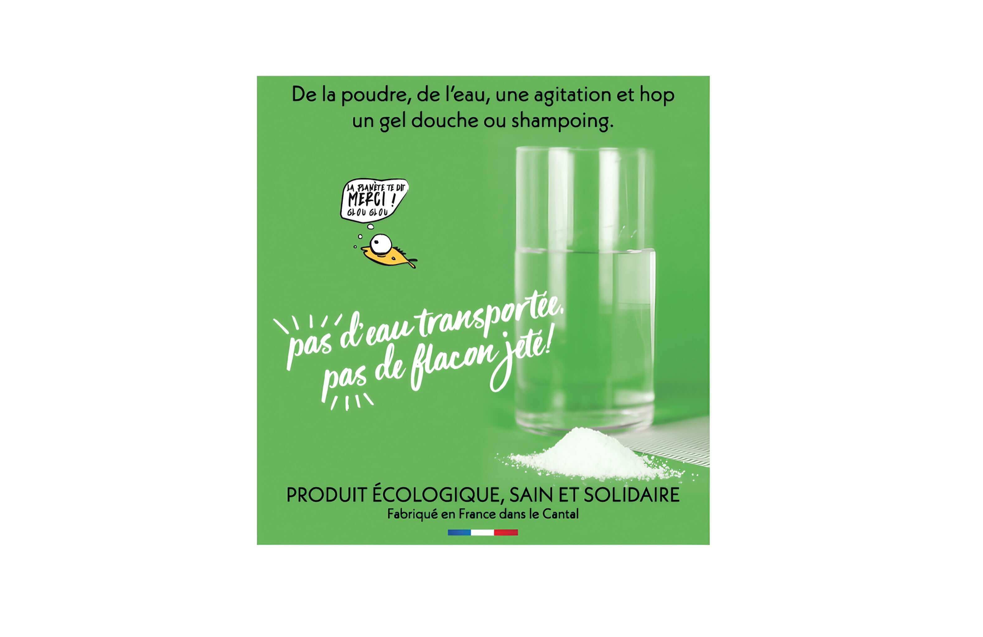 Affiche promotionnelle pour une carte cadeau d'innovation en produits d'hygiène à reconstituer