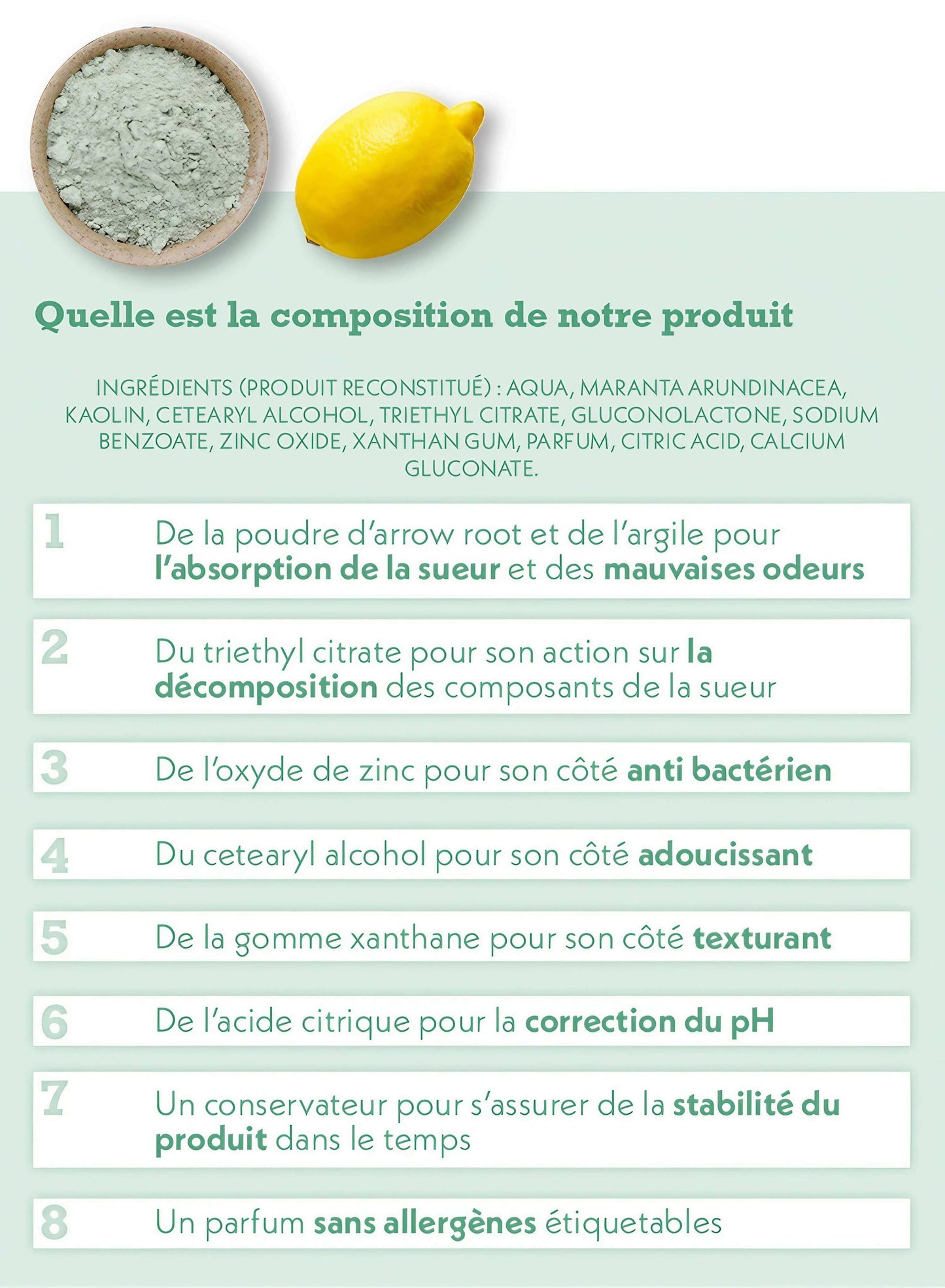 Lot de deux déodorants de 6 grammes aux parfums Fraicheur Tonique et Fraicheur Douce