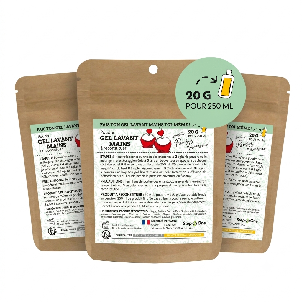 Lot 3 recharges - Gel lavant mains - Senteurs au choix !