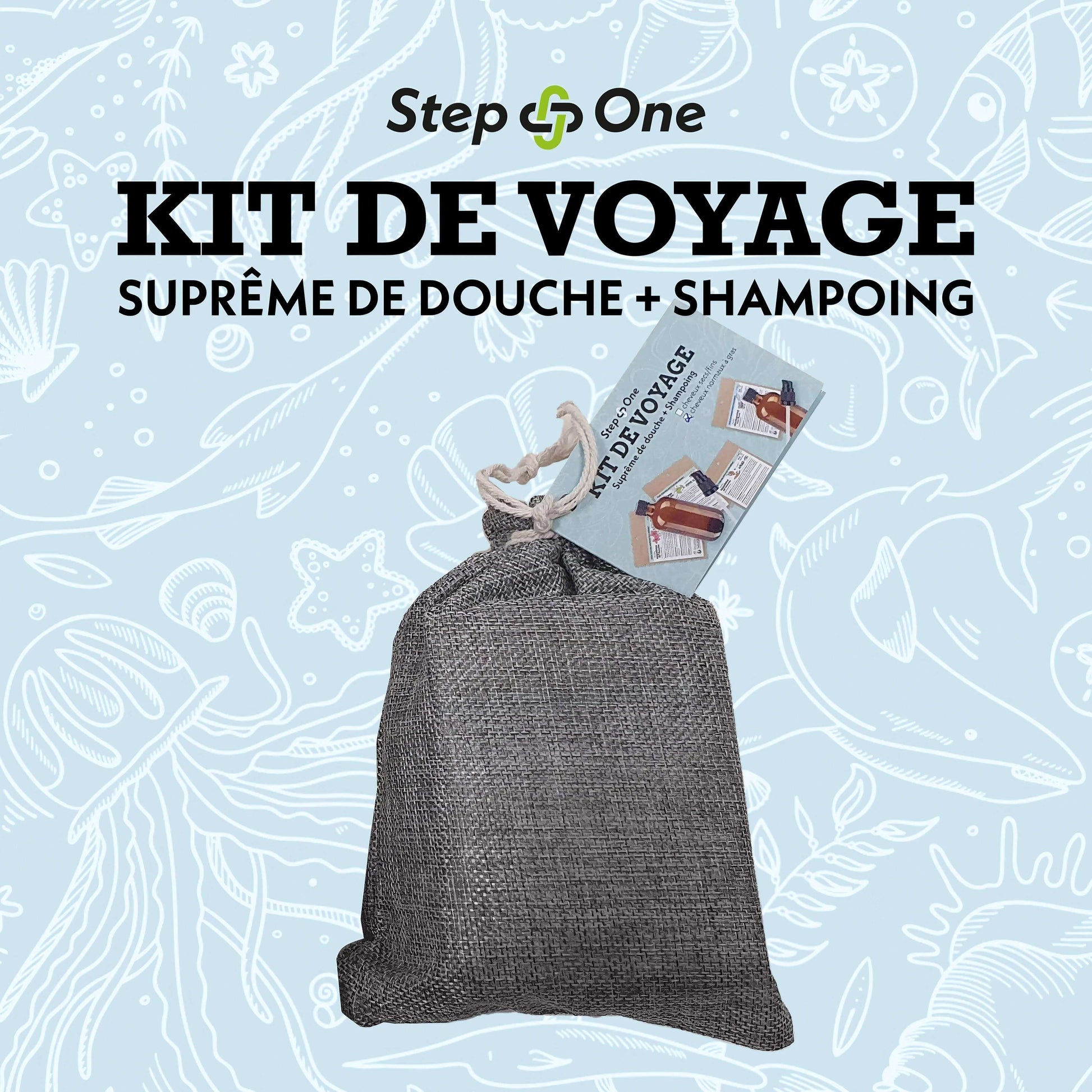 Ensemble de produits de douche et shampoing écologiques pour le voyage